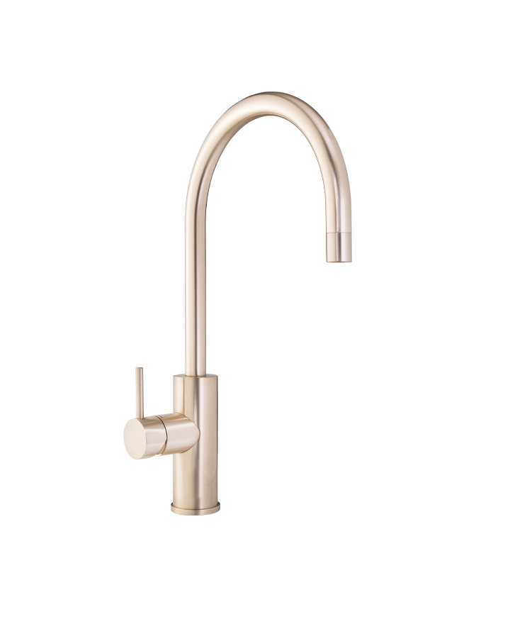 Arc Mixer Tap Mains Brushed Rose Gold