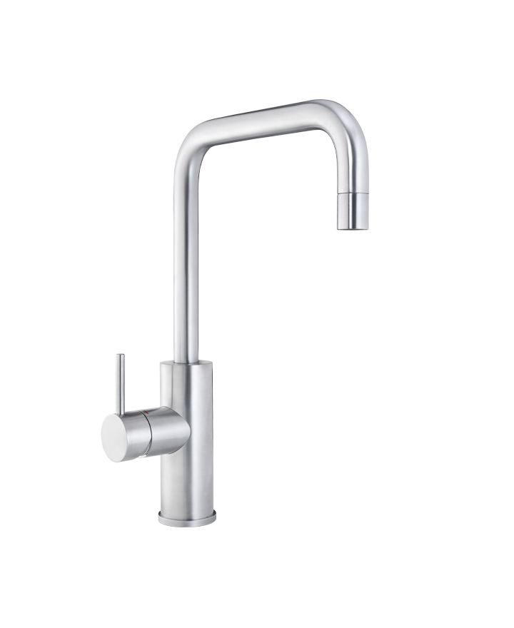 Cube Mixer Tap Mains Brushed Chrome