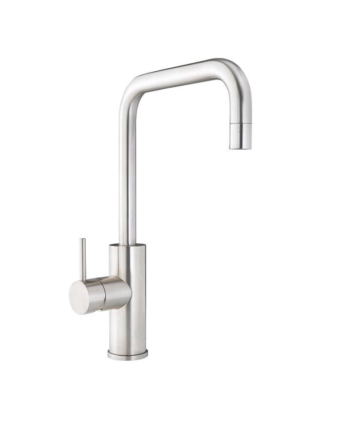 Cube Mixer Tap Mains Brushed Nickel